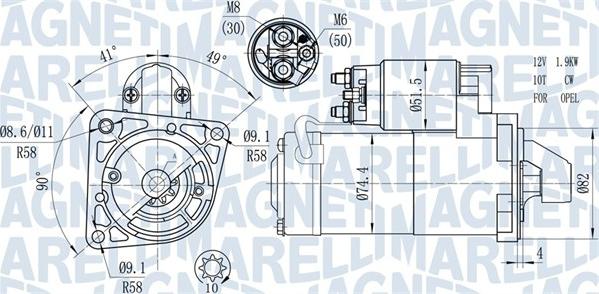 Magneti Marelli 063721428010 - Стартер autozip.com.ua