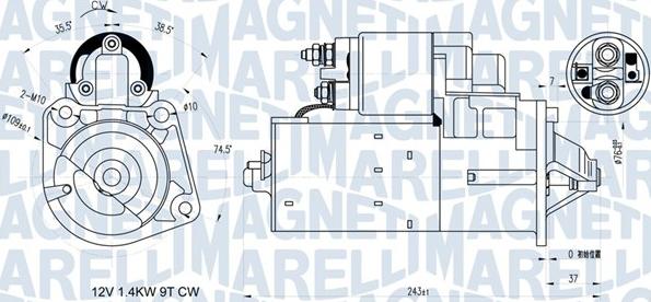 Magneti Marelli 063721398010 - Стартер autozip.com.ua