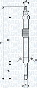 Magneti Marelli 062900049304 - Свічка розжарювання autozip.com.ua
