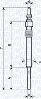 Magneti Marelli 062900058304 - Свічка розжарювання autozip.com.ua