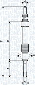 Magneti Marelli 062900014304 - Свічка розжарювання autozip.com.ua