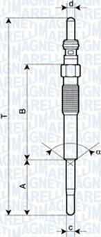 Magneti Marelli 062900080304 - Свічка розжарювання autozip.com.ua