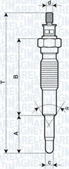 Magneti Marelli 062900077304 - Свічка розжарювання autozip.com.ua