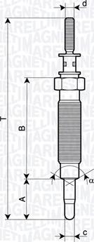 Magneti Marelli 062900134304 - Свічка розжарювання autozip.com.ua