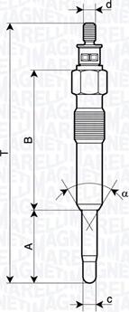 Magneti Marelli 062900126304 - Свічка розжарювання autozip.com.ua