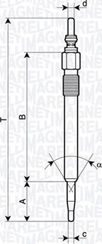 Magneti Marelli 062900128304 - Свічка розжарювання autozip.com.ua