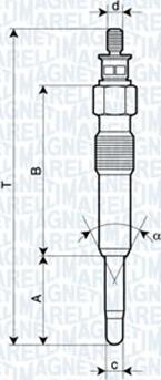 Magneti Marelli 062503901304 - Свічка розжарювання autozip.com.ua