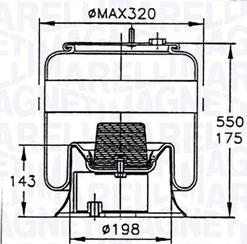 Magneti Marelli 030607020118 - Кожух пневматичної ресори autozip.com.ua