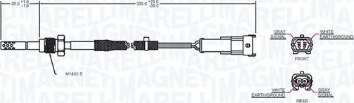 Magneti Marelli 172000043010 - Датчик, температура вихлопних газів autozip.com.ua