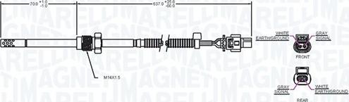 Magneti Marelli 172000035010 - Датчик, температура вихлопних газів autozip.com.ua