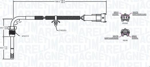 Magneti Marelli 172000031010 - Датчик, температура вихлопних газів autozip.com.ua