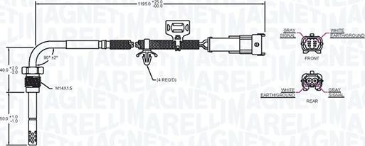 Magneti Marelli 172000143010 - Датчик, температура вихлопних газів autozip.com.ua