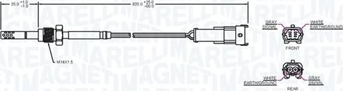 Magneti Marelli 172000177010 - Датчик, температура вихлопних газів autozip.com.ua