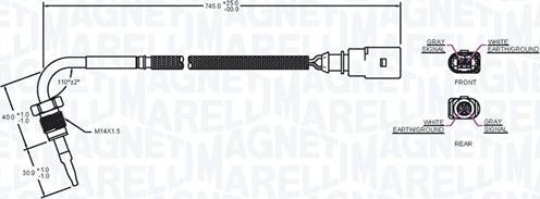 Magneti Marelli 172000251010 - Датчик, температура вихлопних газів autozip.com.ua