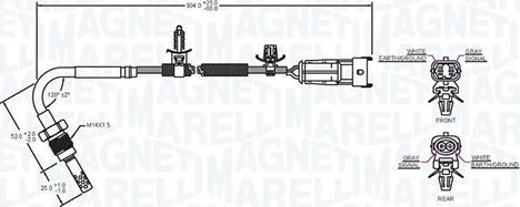 Magneti Marelli 172000221010 - Датчик, температура вихлопних газів autozip.com.ua