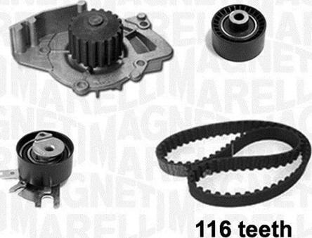 Magneti Marelli 341401690001 - Водяний насос + комплект зубчатого ременя autozip.com.ua