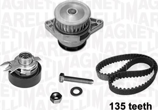 Magneti Marelli 341401370001 - Водяний насос + комплект зубчатого ременя autozip.com.ua