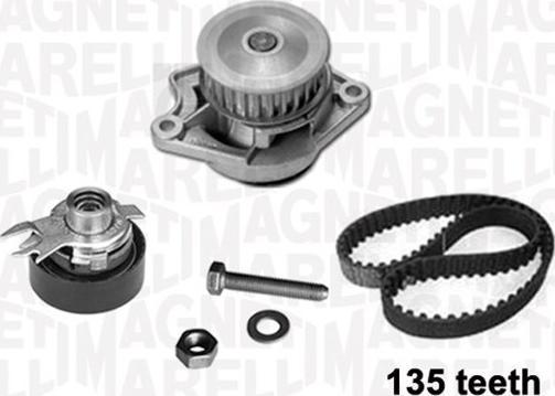 Magneti Marelli 341401370002 - Водяний насос + комплект зубчатого ременя autozip.com.ua