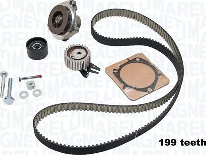 Magneti Marelli 341403440001 - Водяний насос + комплект зубчатого ременя autozip.com.ua