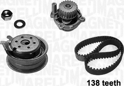 Magneti Marelli 341403640001 - Водяний насос + комплект зубчатого ременя autozip.com.ua