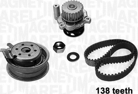 Magneti Marelli 341403640002 - Водяний насос + комплект зубчатого ременя autozip.com.ua