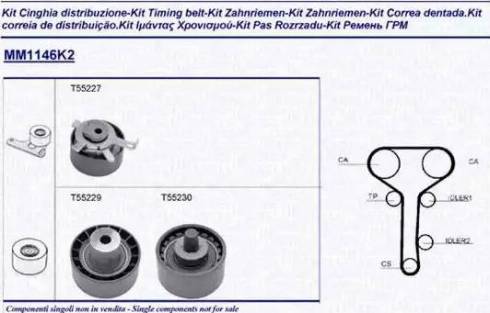 Magneti Marelli 341311461102 - Комплект ременя ГРМ autozip.com.ua