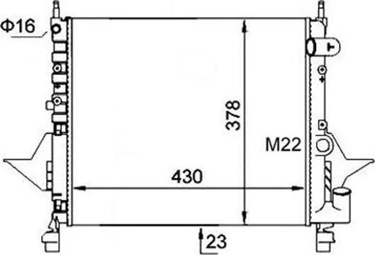 Magneti Marelli 359000390650 - Радіатор, охолодження двигуна autozip.com.ua