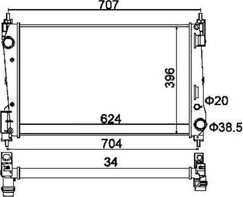 Magneti Marelli 359000391540 - Радіатор, охолодження двигуна autozip.com.ua