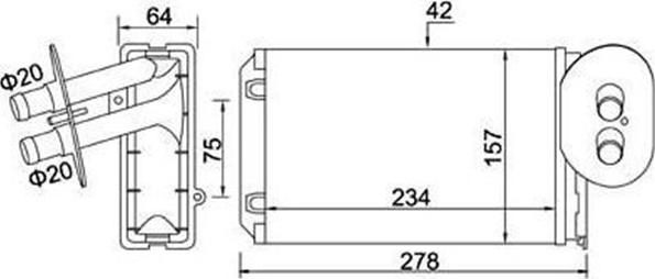 Magneti Marelli 359000392010 - Теплообмінник, опалення салону autozip.com.ua