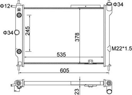 Magneti Marelli 359000300570 - Радіатор, охолодження двигуна autozip.com.ua