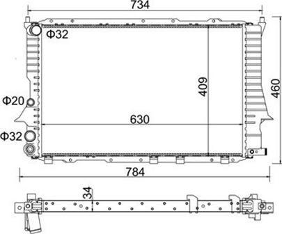 Magneti Marelli 359000300610 - Радіатор, охолодження двигуна autozip.com.ua