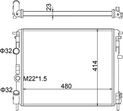 Magneti Marelli 359000300030 - Радіатор, охолодження двигуна autozip.com.ua