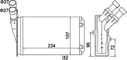 Magneti Marelli 359000300020 - Теплообмінник, опалення салону autozip.com.ua