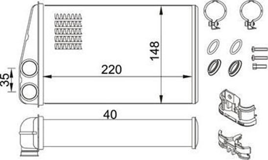 Magneti Marelli 359000301970 - Теплообмінник, опалення салону autozip.com.ua