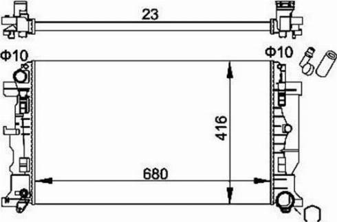 Magneti Marelli 359000301400 - Радіатор, охолодження двигуна autozip.com.ua