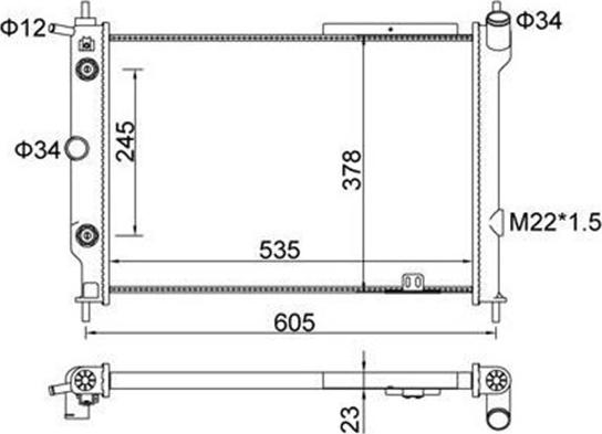 Magneti Marelli 359000301330 - Радіатор, охолодження двигуна autozip.com.ua