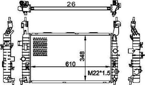 Magneti Marelli 359000301220 - Радіатор, охолодження двигуна autozip.com.ua