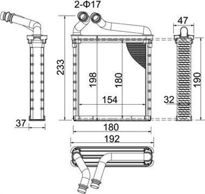 Magneti Marelli 359000302030 - Теплообмінник, опалення салону autozip.com.ua