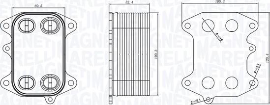 Magneti Marelli 350300003300 - Масляний радіатор, рухове масло autozip.com.ua