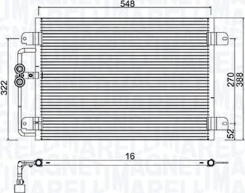 Magneti Marelli 350203949000 - Конденсатор, кондиціонер autozip.com.ua