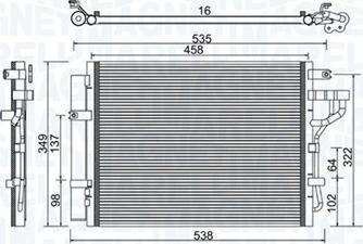 Magneti Marelli 350203981000 - Конденсатор, кондиціонер autozip.com.ua