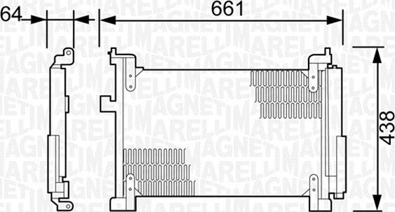 Magneti Marelli 350203498000 - Конденсатор, кондиціонер autozip.com.ua