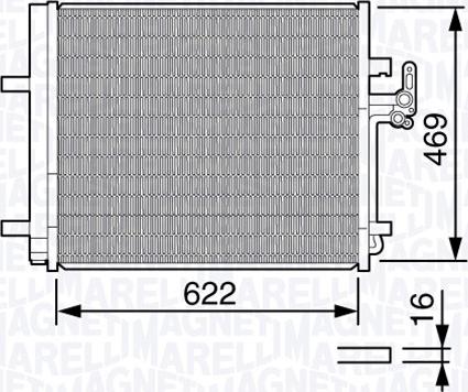 Magneti Marelli 350203645000 - Конденсатор, кондиціонер autozip.com.ua