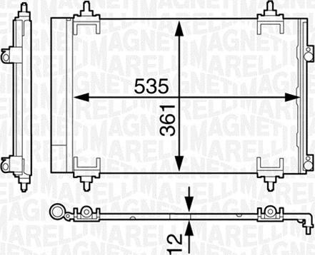 Magneti Marelli 350203602000 - Конденсатор, кондиціонер autozip.com.ua