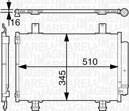 Magneti Marelli 350203631000 - Конденсатор, кондиціонер autozip.com.ua