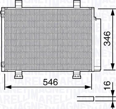 Magneti Marelli 350203672000 - Конденсатор, кондиціонер autozip.com.ua