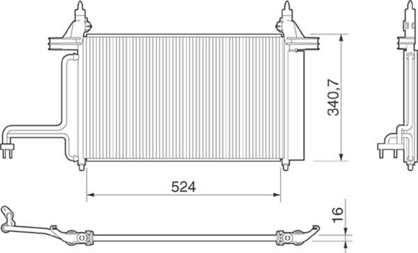 Magneti Marelli 350203153000 - Конденсатор, кондиціонер autozip.com.ua