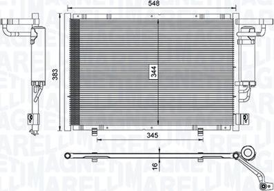 Magneti Marelli 350203100600 - Конденсатор, кондиціонер autozip.com.ua