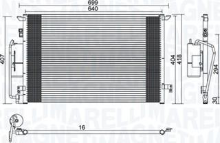 Magneti Marelli 350203892000 - Конденсатор, кондиціонер autozip.com.ua