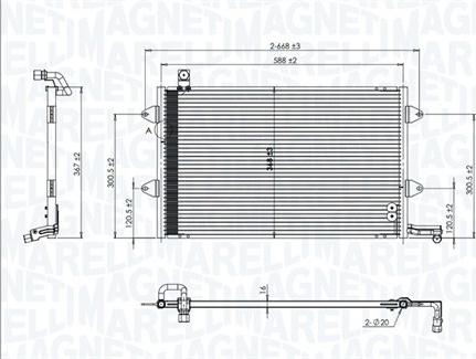 Magneti Marelli 350203840000 - Конденсатор, кондиціонер autozip.com.ua